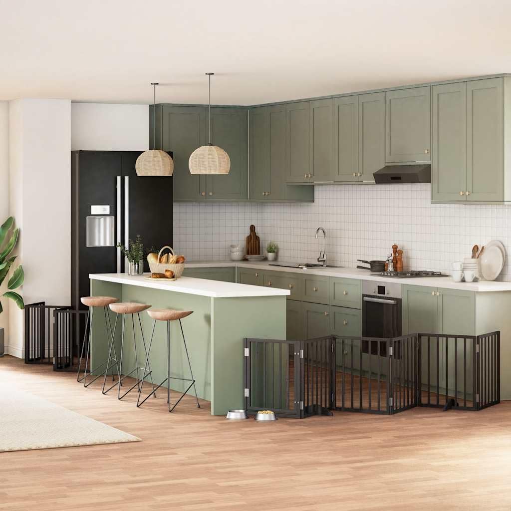 Clôture pour chien d'intérieur en bois barrière modulable 600cm