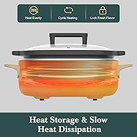Vista 5 de MAGNIFIQUE Olla de Cocción Lenta Programable de 6 Cuartos con Recipiente Antiadherente Saludable Extraíble - Pequeño Electrodoméstico de Cocina