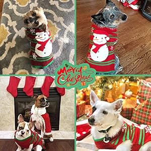 HOTUMN Dog Clothes Snow Sweaters Snowman Sweaters Xmas Dog Holiday Sweaters New Year Christmas Sweater Pet Knit Clothes for Small Medium Dog (Medium, Snowman) HOTUMN Dog Clothes Snow Sweaters Snowman Sweaters Xmas Dog Holiday Sweaters New Year Christmas Sweater Pet Knit Clothes for Small Medium Dog Medium Snowman
