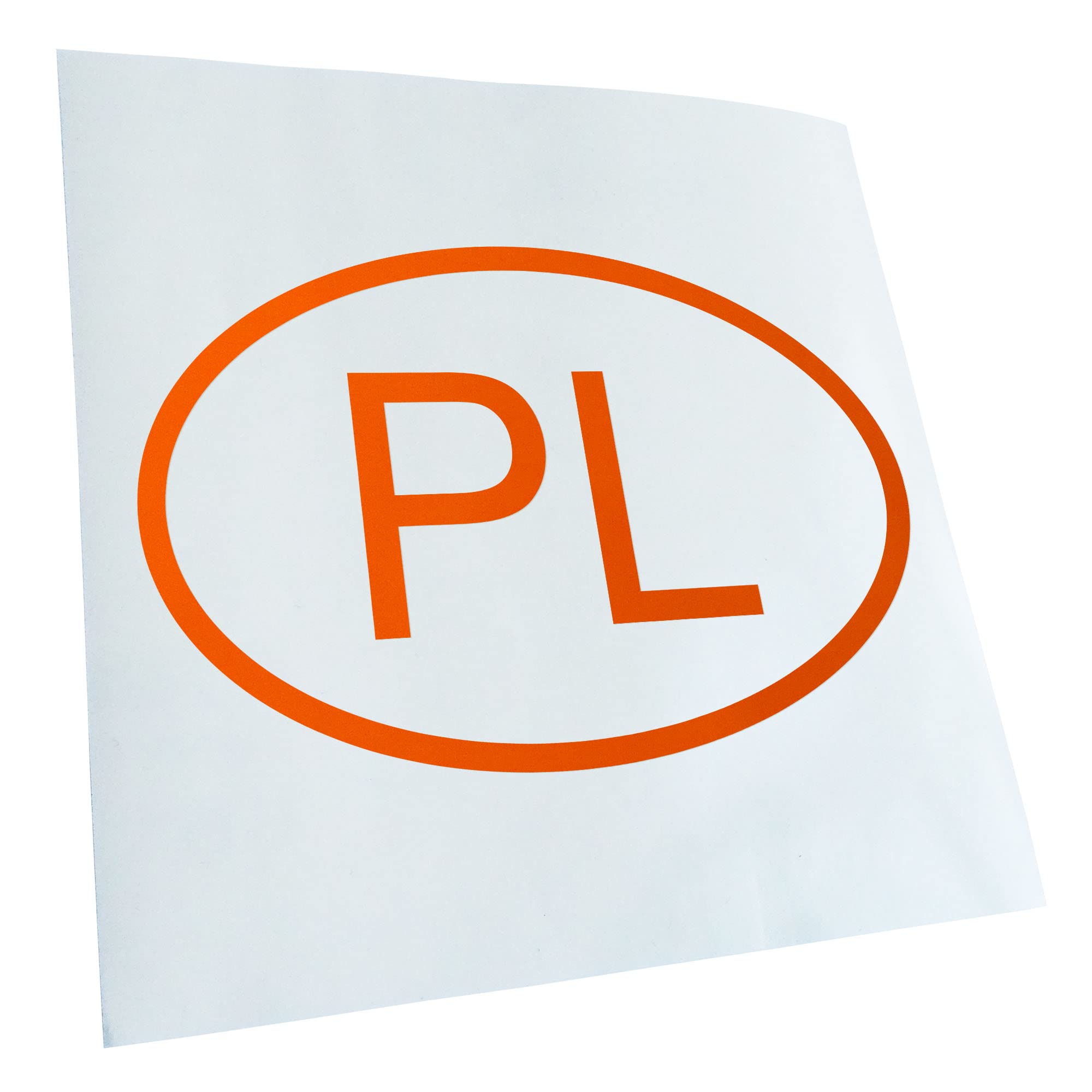Kiwistar - Sticker - Poland PL - orange - G10 - For cars, bicycles, vehicles, motorcycles, mopeds, tuning, rear windows