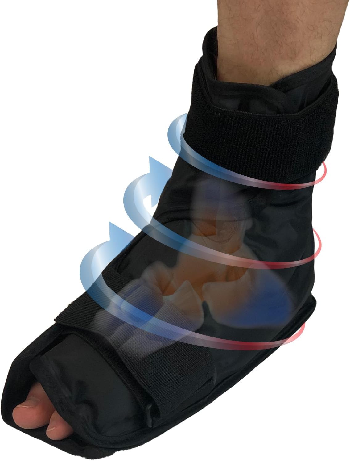 Foot & Ankle Pain Relief Hot/Cold Gel Wrap - Effectively Relieve Foot and Ankle Aches & Pains Using Compression Gel Ankle Ice Pack Wrap - Heated or Cooled, Targets All Areas of Ankle & Foot - Small