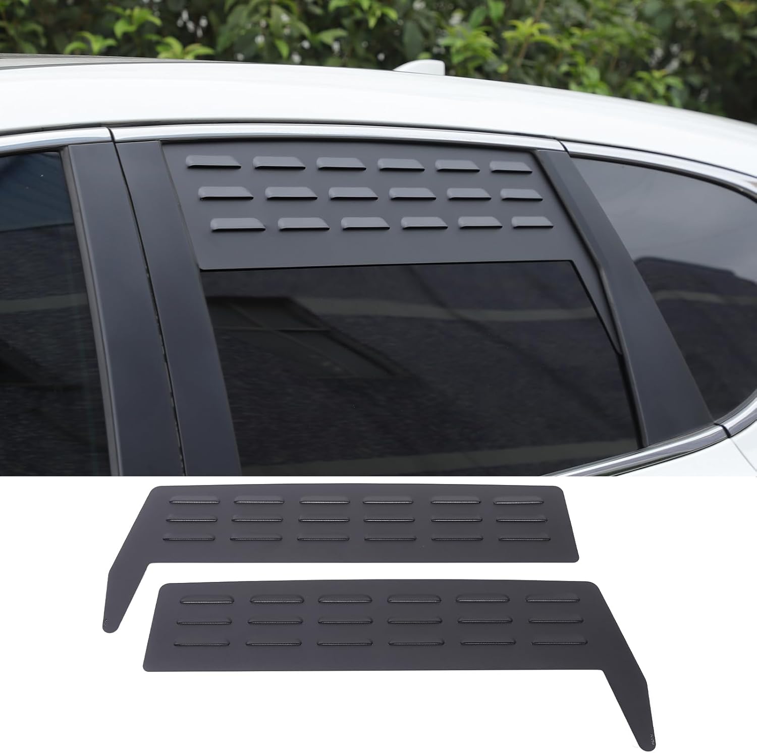 Door Window Louver Vent Cover Plate for Honda CRV 2017-2021 Accessories, Front Door Window Ventilation Blinds Shutters, Driver/Passenger Side Cab Windows Shade Inserts Rain Deflector