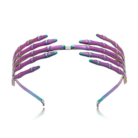 LILIE&WHITE Purple Skeleton Hand Halloween Headbands For Women Trendy Halloween Accessory Skull headband Chic Gothic Head Bands Fashion Skeleton Hair Accessory Perfect For Costume Party