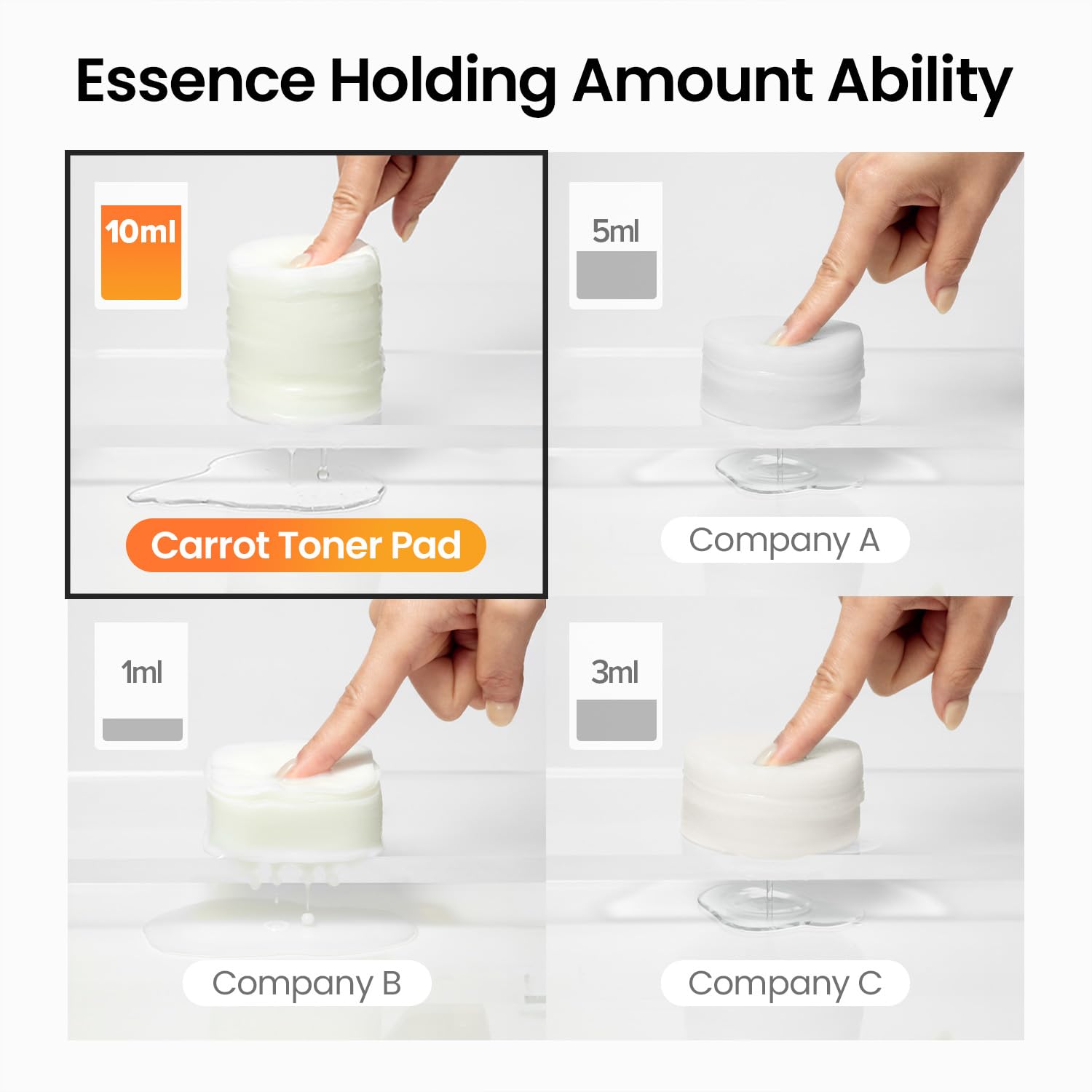 SKIN FOOD since 1957 Cream Carrot Carotene Calming Water Pad | 60 Sheets | Redness Relief Soothing Facial Relaxed Fit Pads | Sensitive Skin | Vegan | Cruelty Free | 250G