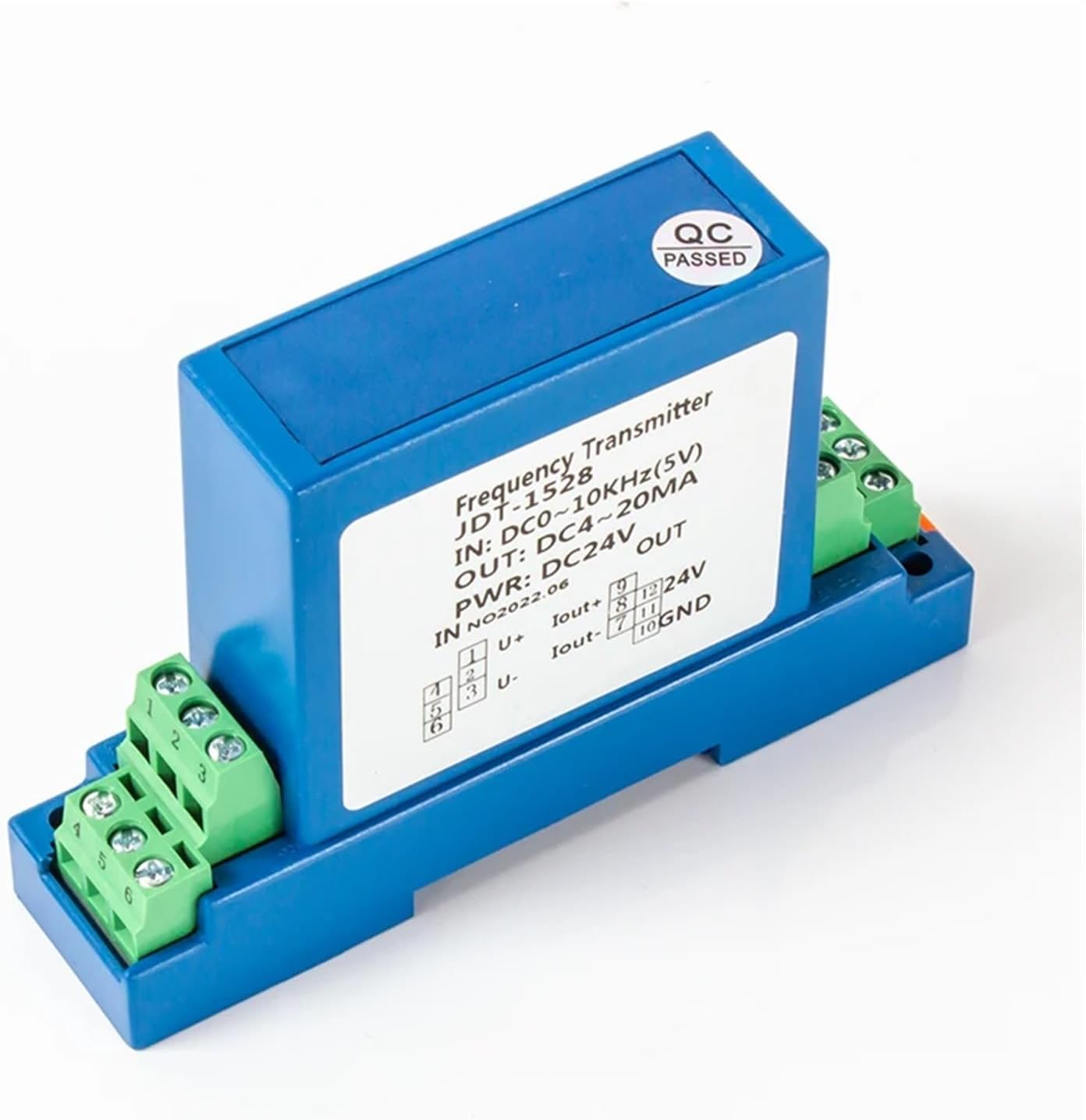 1pcs Frequency Signal Converter 45-55HZ 0-50HZ 0-100KHZ Frquency Signal Transmitter 4-20mA 0-10V 0-5V Frequency Measuring Instrument DC24V(0-5KHZ)