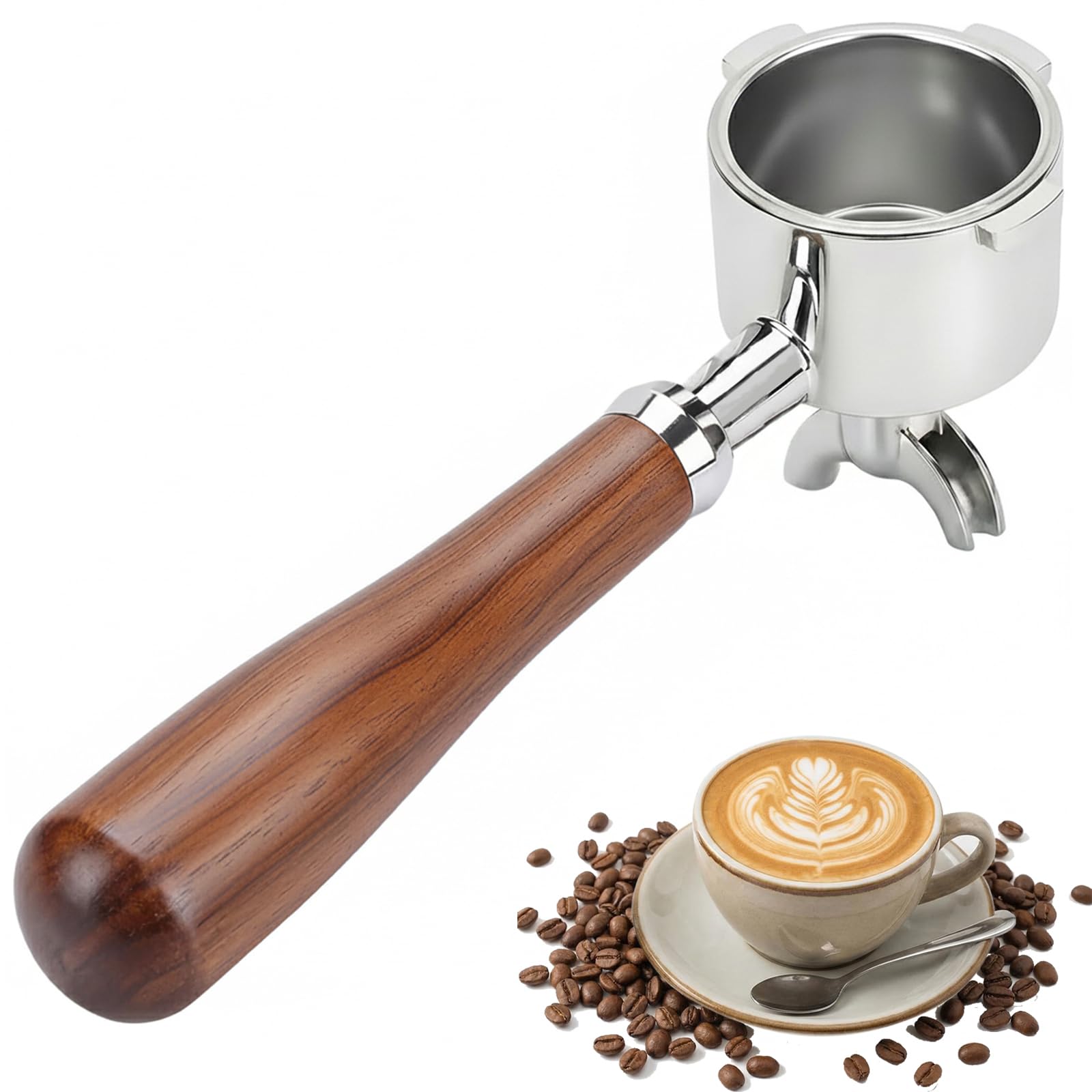 51mm Siebträger für De'Longhi La Specialista EC9335/EC9665, Doppelauslauf