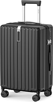 20 Inch Carry On Luggage 22x14x9 Airline Approved Suitcase, Black