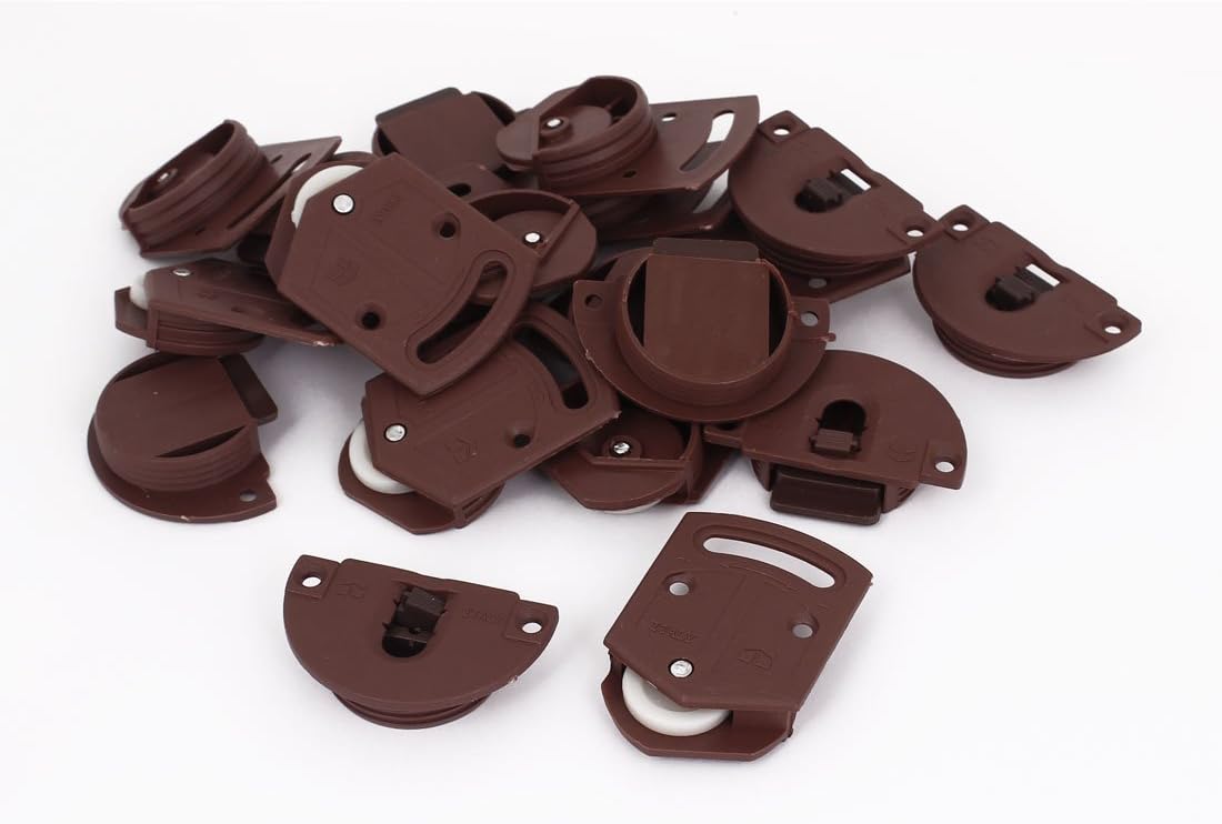 uxcell Wardrobe Sliding Door Roller Gear Track Panel Internal Kit 10 Pairs Tools