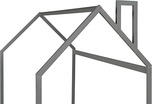 Miniatura 7 de Cama de casa para niños, cama de tamaño individual con techo, marco de cama de madera para niños, niños pequeños, adolescentes, niñas y niños, fácil
