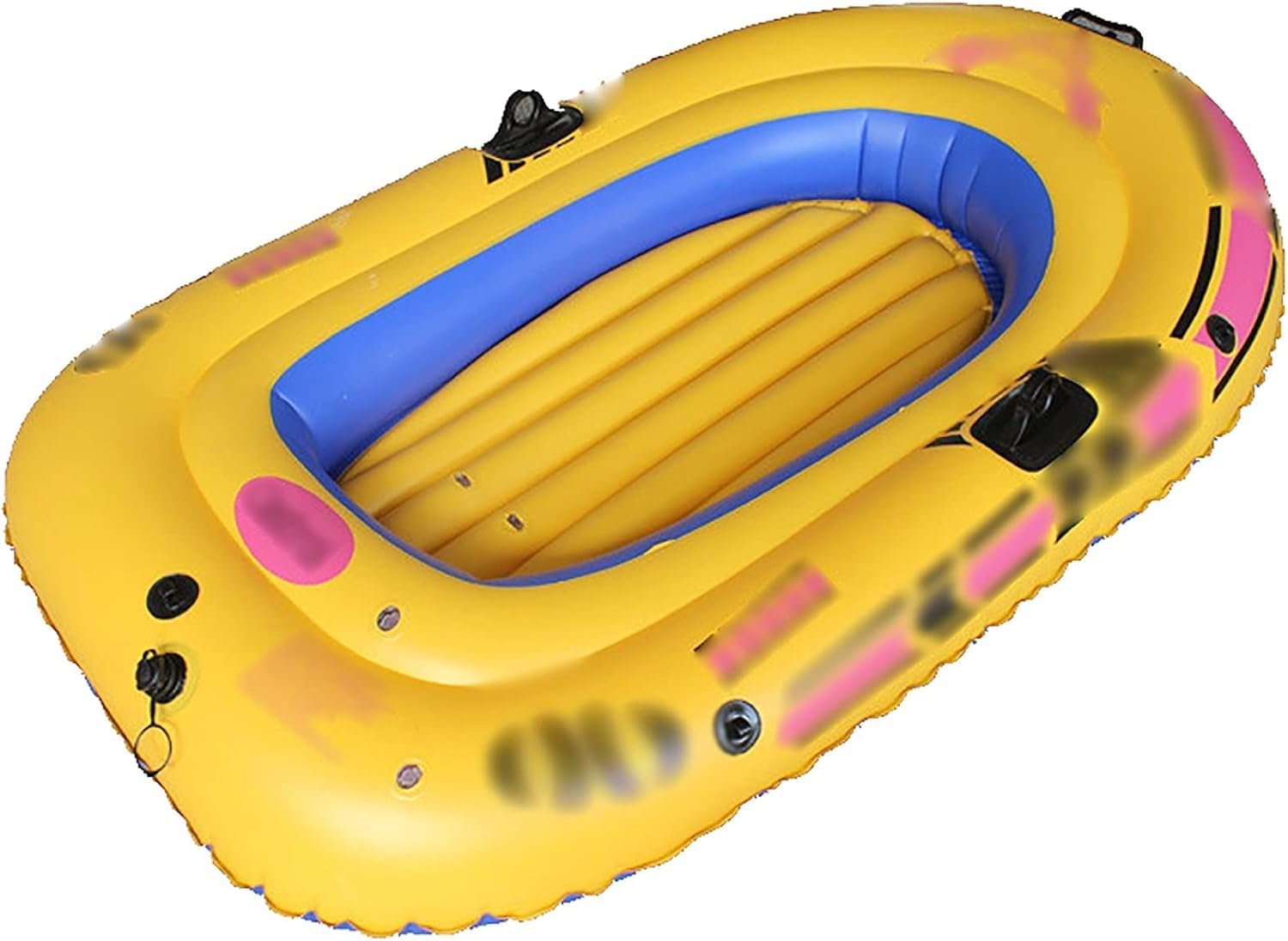 Kayak gonflable haute résistance en PVC épais jaune, modèle double extérieur