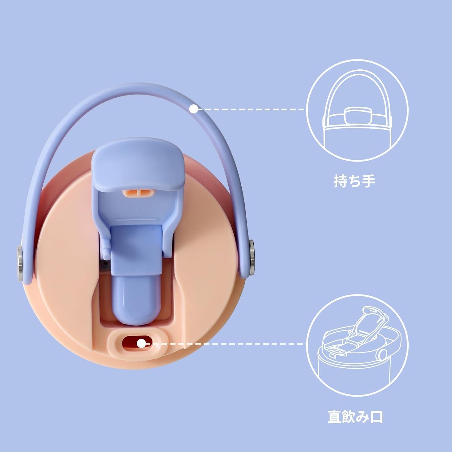 BOTTLE BOTTLE タンブラー 蓋付き こぼれない 800ml ストロー飲み 直飲み コーヒー 大容量 水筒 魔法瓶 保温保冷 真空断熱 二重構造 濡れない 漏れ防止 持ち運び便利 車用 自宅用 旅行 キャンプ用 ピーチピンク