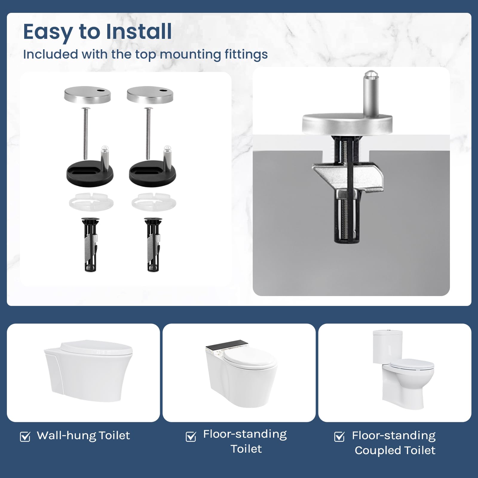 WOLTU Toiletbril Wc-deksel Toiletdeksel in MDF met softclose scharnier,Toiletzitting WC bril antibacterieel,WS2878 WOLTU Toiletbril Wc-deksel Toiletdeksel in MDF met softclose scharnier,Toiletzitting WC bril antibacterieel,WS2878