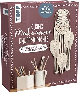 TOPP Pequeños momentos: juego de botones de macramé, atrapasueños ligero, color blanco