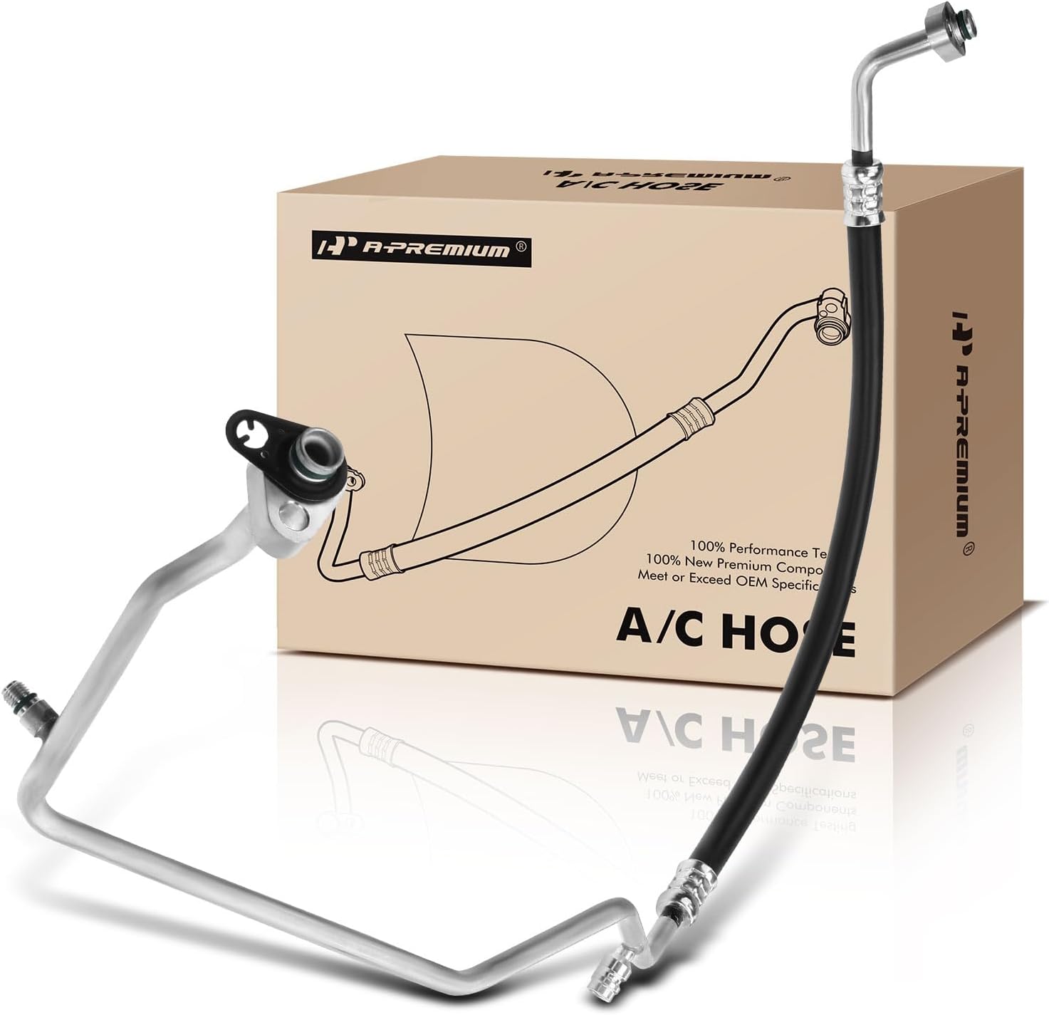 A-Premium A/C Discharge Line Hose Assembly Compatible with Jeep Wrangler, TJ, 2003 2004 2005 2006, 4.0L, Compressor to Condenser