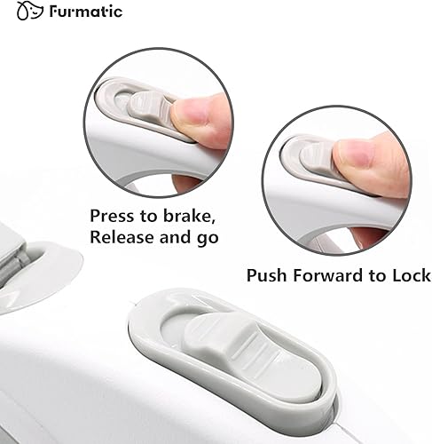 Miniatura 3 de Correa retráctil para perro sin enredos, cinta de nailon reflectante fuerte de 16 pies, freno con una sola mano, pausa y bloqueo, (blanco, mediano