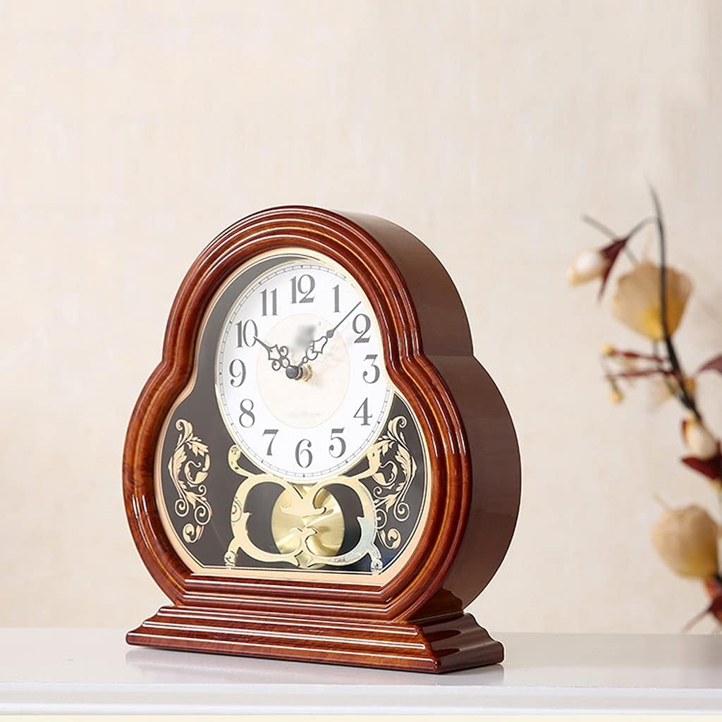 FMURY Retro European Mute Table Clock Table Watch Desktop Living Room Bedroom Plastic Desk Clock Home Decoration Quartz