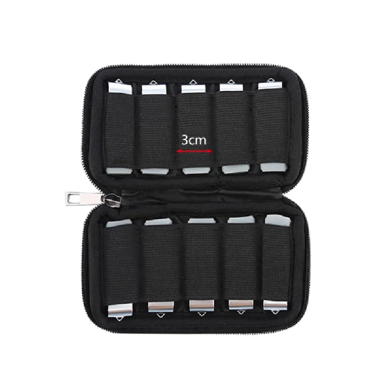 Estuche de almacenamiento para disco duro, 4 unidades, resistente al agua, PVC, con cremallera, organizador de almacenamiento de viaje para unidades flash