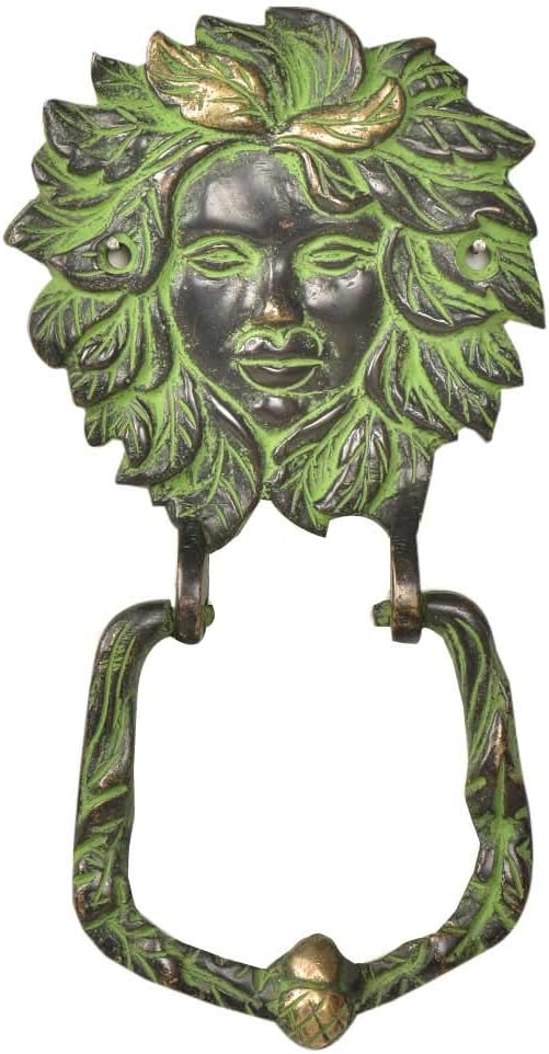 Indian Shelf Brass Victorian Lady Face Door Knocker for Main Door - Black Front Door Decoration Items - Vintage Brass Door Accessories - 20.32 Cm