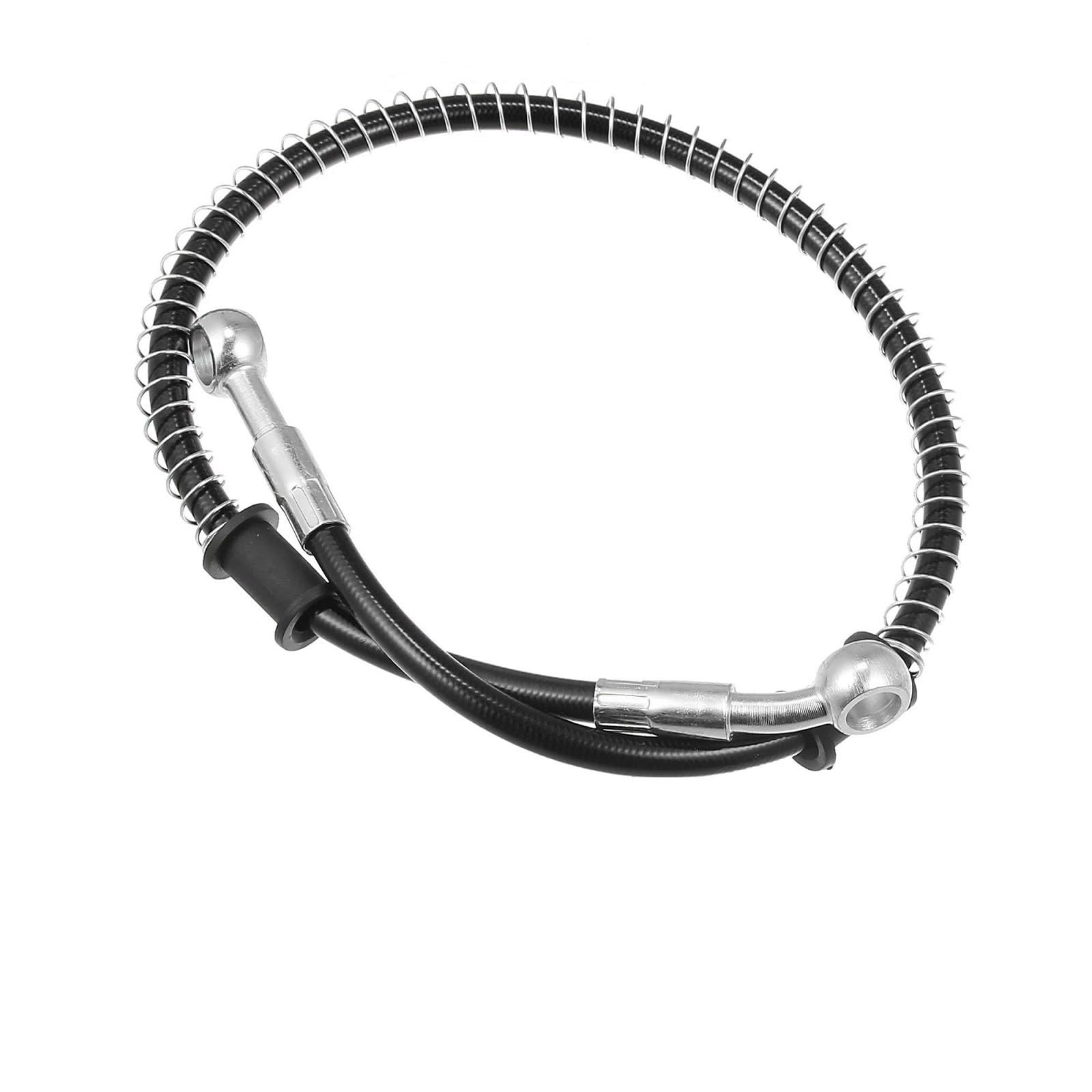 Ksxzw Black- Silver Motorbike Part 0 Degree 28 60Cm 10Mm Inner Diameter Motorcycle Braided Brake Clutch Oil Hoses Line Pipe Throttle Gas Fuel