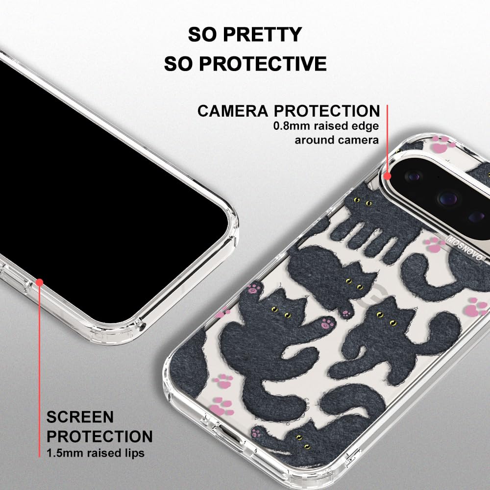 MOSNOVO Case for Google Pixel 10 & Pixel 10 Pro, [Buffertech 6.6ft Military-Grade Drop Protection] [Anti Peel Off Tech] Clear TPU Bumper Phone Case Cover Design - Cute Cherry — view 183