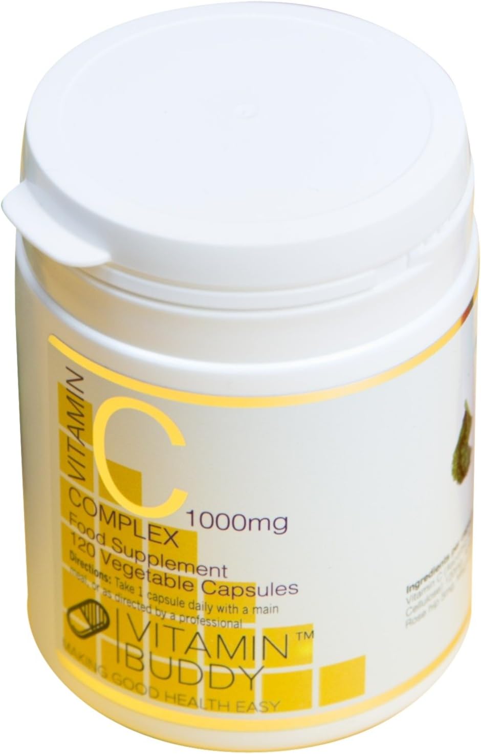 Vitamin Buddy's Vitamin C Complex 1000mg - 120 Capsules - Premium Quality, Gluten-Free, Vegan-Friendly