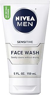 NIVEA MEN Sensitive Face Wash with Vitamin E, Chamomile and Witch Hazel Extracts, 5 Fl Oz Tube