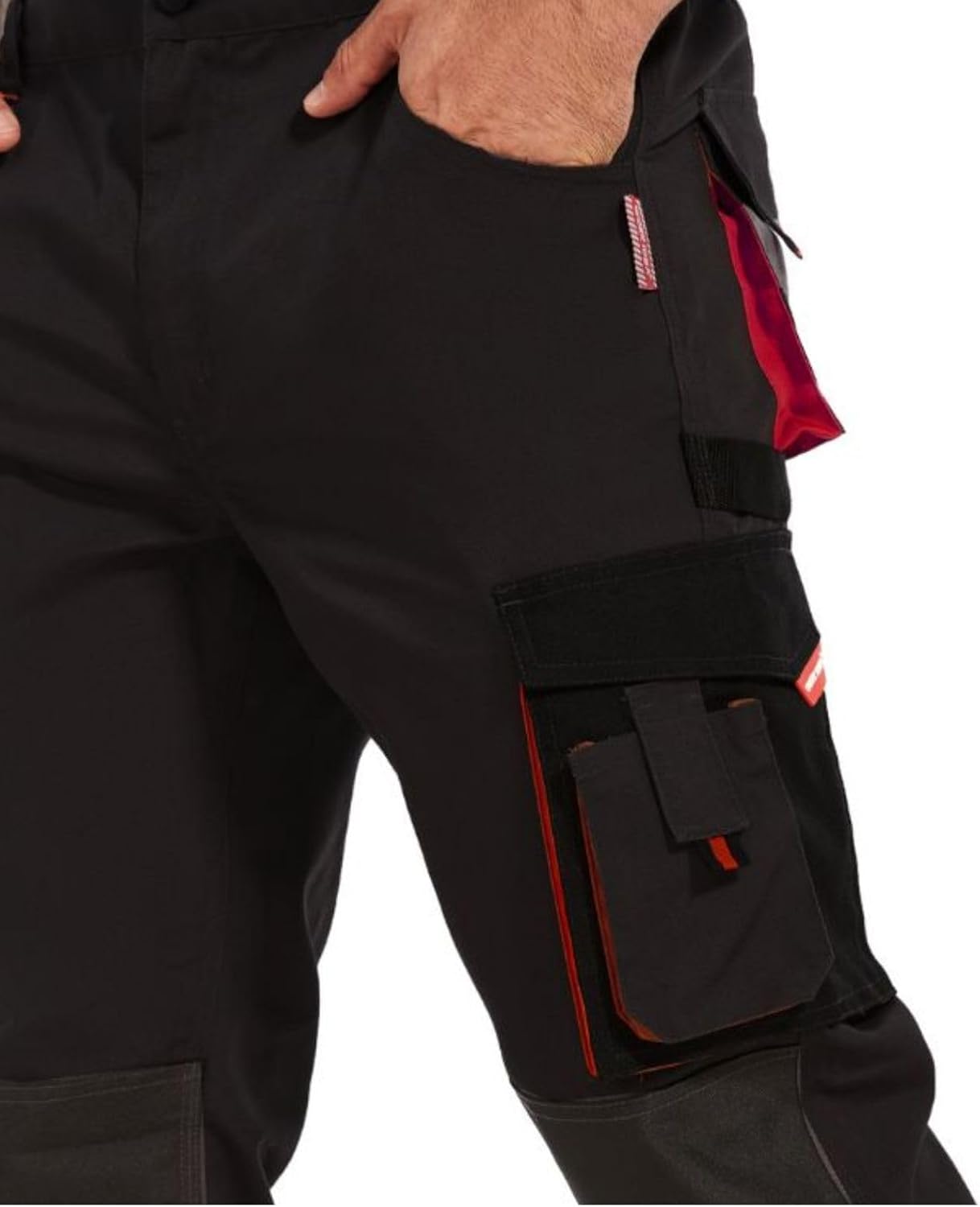 WORK IDEA Men's Rugged Work Pants Canvas Cargo Pants with Knee Pad Pockets - Image 4