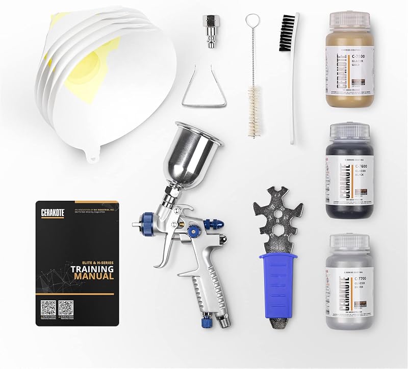 Kit de Revestimento Cerâmico para Escapamento CERAKOTE Glacier Gold/Black/Silver – C-7600, C-7700 e C-7800, 3 x 113 g