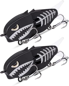 Mini Glide Bait for Bass Fishing, Multi-Jointed Swimbait Wobbler, White Glide Baits for Bass and Pike, Hard Lure with Soft Rubber Fins