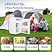SMETA RV Off Grid Propane Refrigerator with Freezer, 3.5 Cu.Ft 3 way Camper Outdoor Fridge, 12V/110V/LPG, Compact 3 Way Garage Refrigerators for Travel Cabin Truck Patio, White