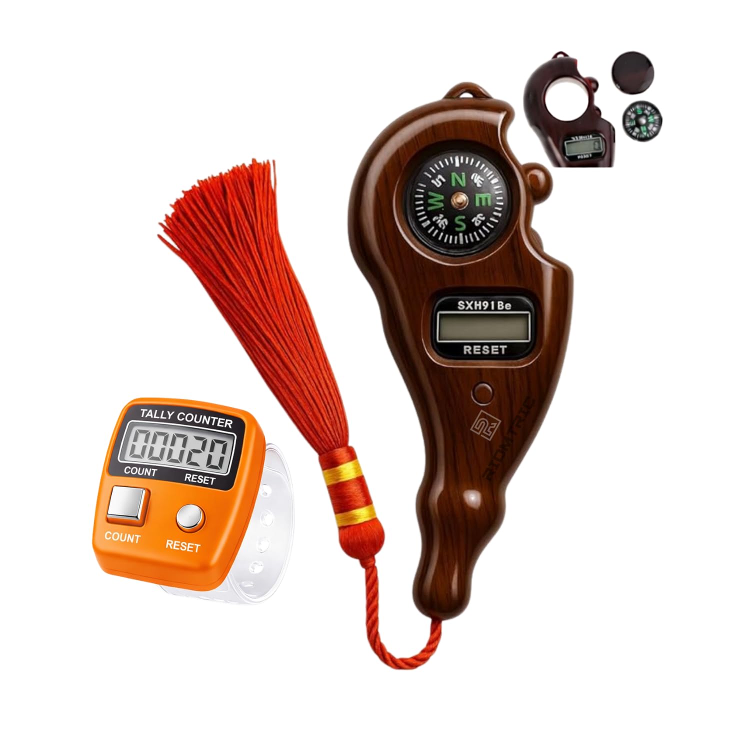 Mantra Jaap Digital Tally Counting with Compass Machine Finger Unique Design & Portable Hand Finger Counting Machine Digital Set-1 (1+1 Set)-image-38