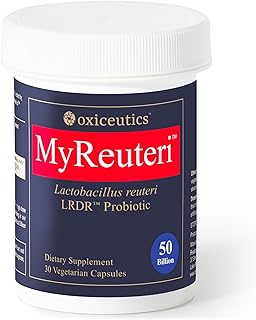 MyReuteri™ 50 Billion CFU Probiotic – Intensive-Strength L. reuteri LRDR™ + FOS Prebiotic – by Dr. William Davis – Makes Yogurt-Like Superfood – 30 Veg Capsules