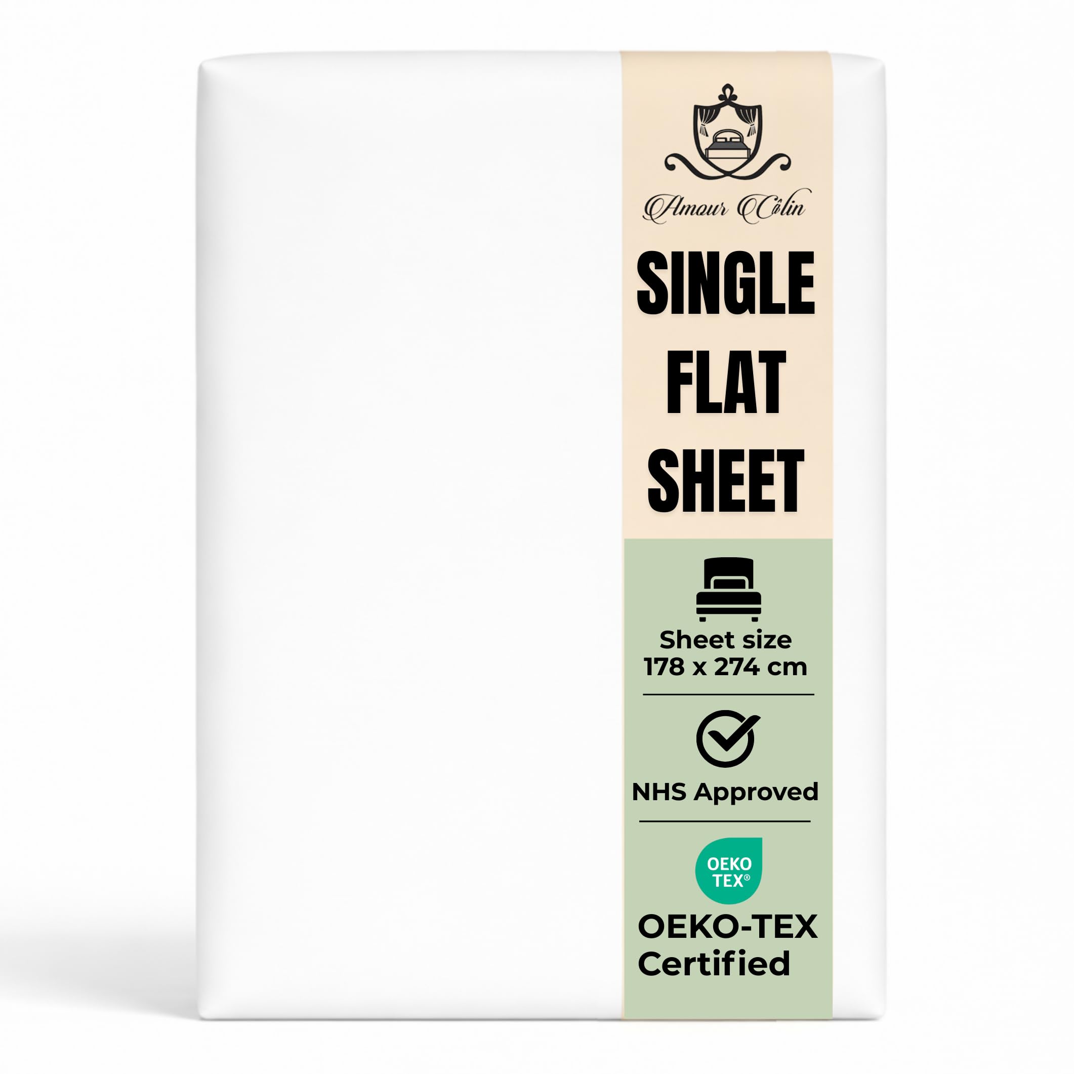 Cotton Single Bed Sheets White- Quality Perfect Single Flat Sheet for Home, Hospital, Hotel, Spa Massage Therapy & more- Machine Washable Soft Touch Moisture Absorbing Top Sheet (6)
