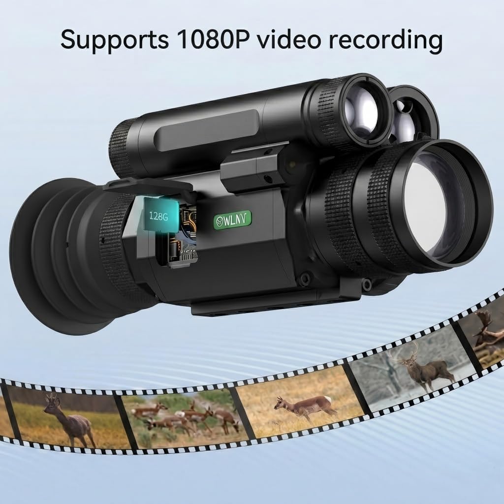 Digital Day/Night Vision Rifle Scope with Rangefinder – 1920×1080 HD, 6.5&13X Zoom Options, IP67 Waterproof, 8-Hour Battery, WiFi Streaming – Ideal for Hunting & Tactical Use