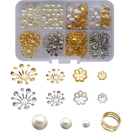 Amazon 花座 パール セット イヤリング アクセサリー パーツ 手芸パーツ アクセサリーパーツ 通販