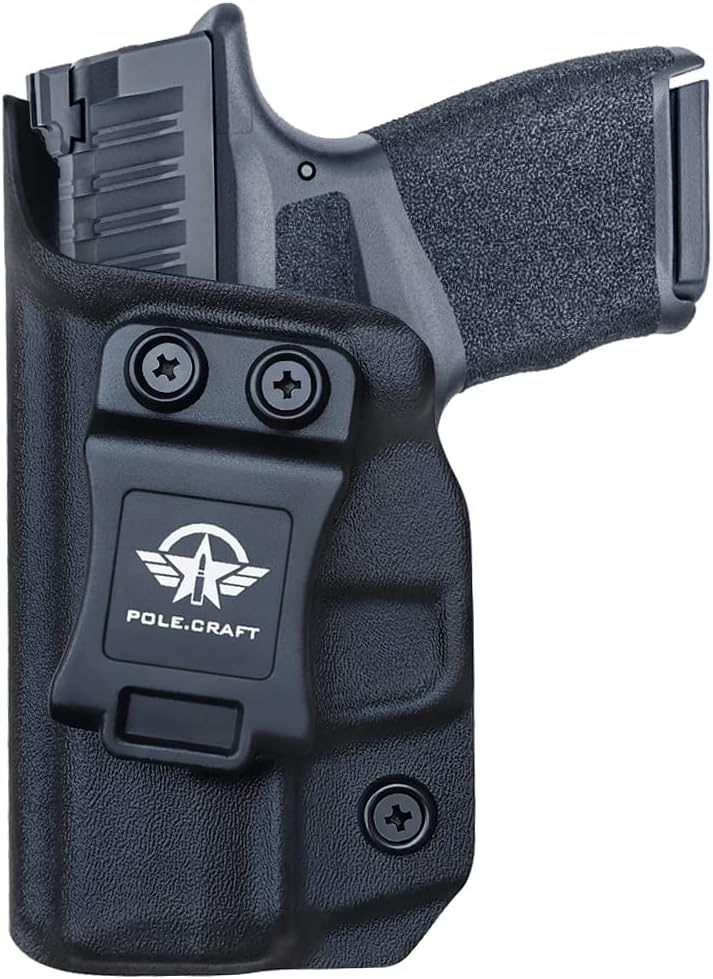 Springfield Hellcat Holster IWB Kydex Holster Custom Fit: Springfield Armory Hellcat - Inside Waistband Concealed Carry - Cover Mag-Button - Widened Entrance - No Wear, No Jitter