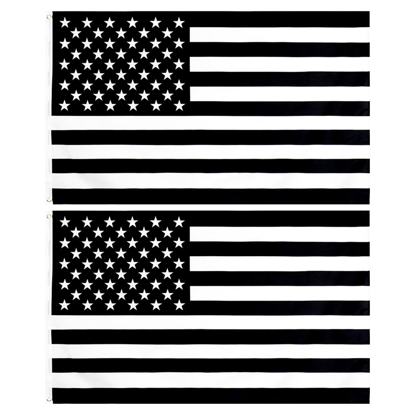 Bandera de UU. blanco y negro resistente KICHOUSE para fiestas
