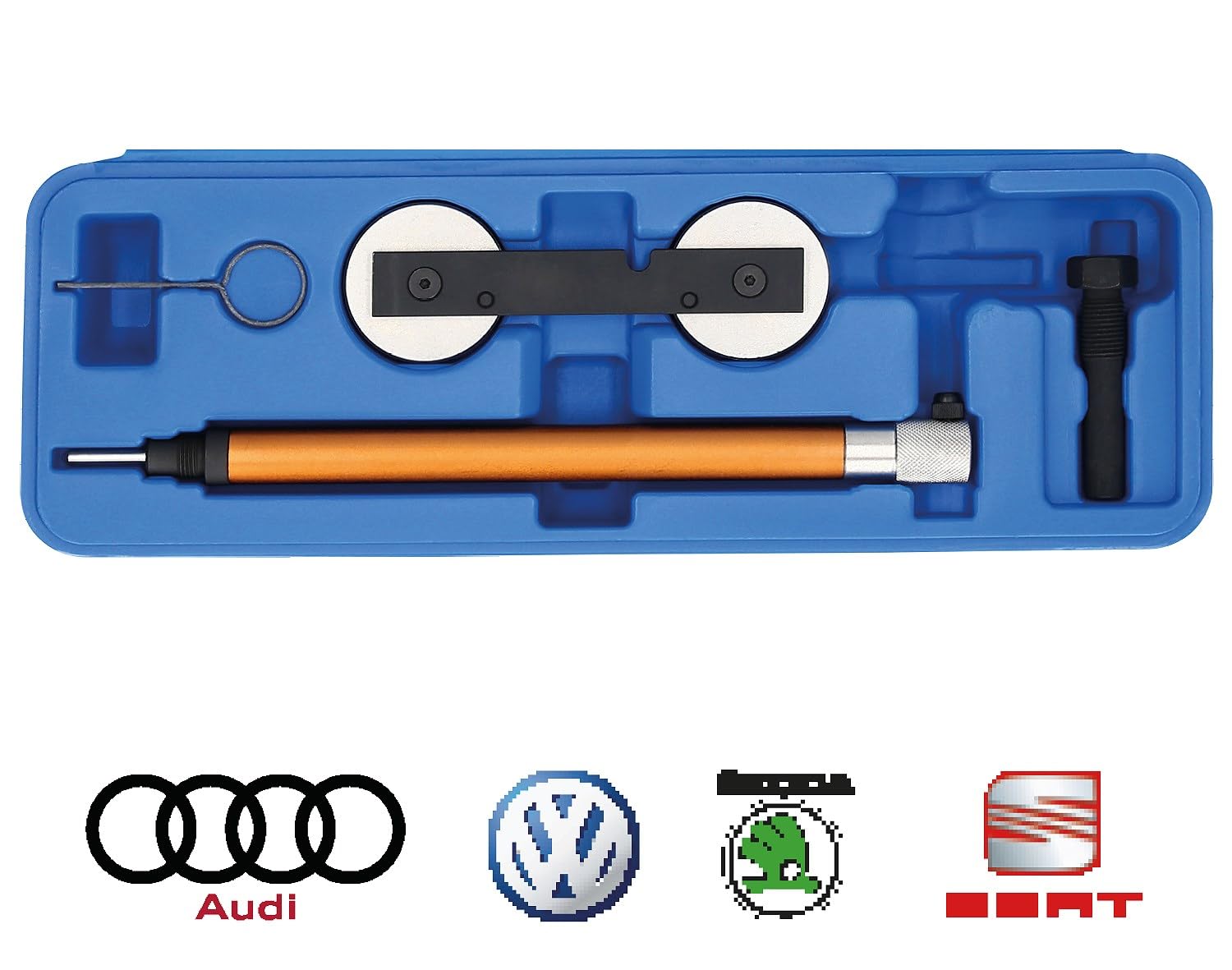 BRILLIANT TOOLS BT597010 Juego de herramientas de reglaje de motores para VAG FSI, TSI 1.4, 1.6 (con cadena de distribución) [Powered by KS TOOLS]