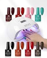 Kit Cabine Secadora Sun X Plus com 12 Esmaltes em Gel, Longa Duração, Secagem Rápida