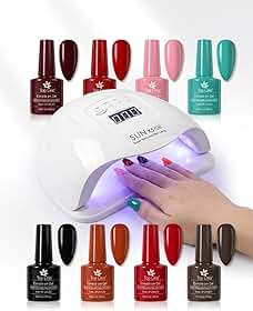 Kit Cabine Secadora Sun X Plus com 12 Esmaltes em Gel, Longa Duração, Secagem Rápida