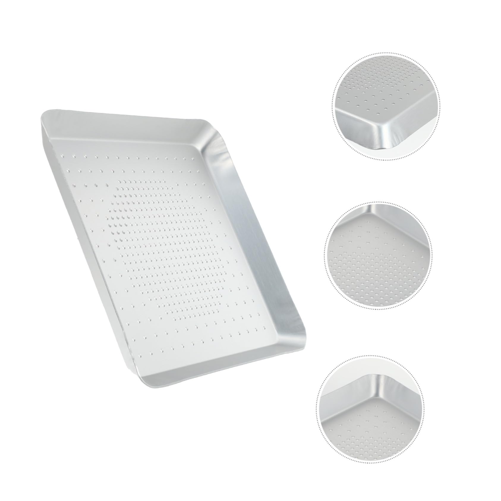 Hohle Pizzapfanne aus Aluminiumlegierung, Perforiert, Silber | Backform für Küche und Ofen, 1 Stück, Wärmeleitung, Chemische Korrosionsbeständigkeit