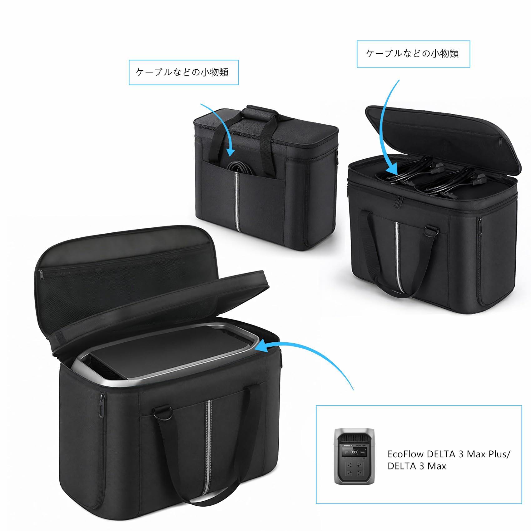 Amazon.co.jp: SHEAWA for EcoFlow DELTA 3 Max Plus/Max ケース 収納