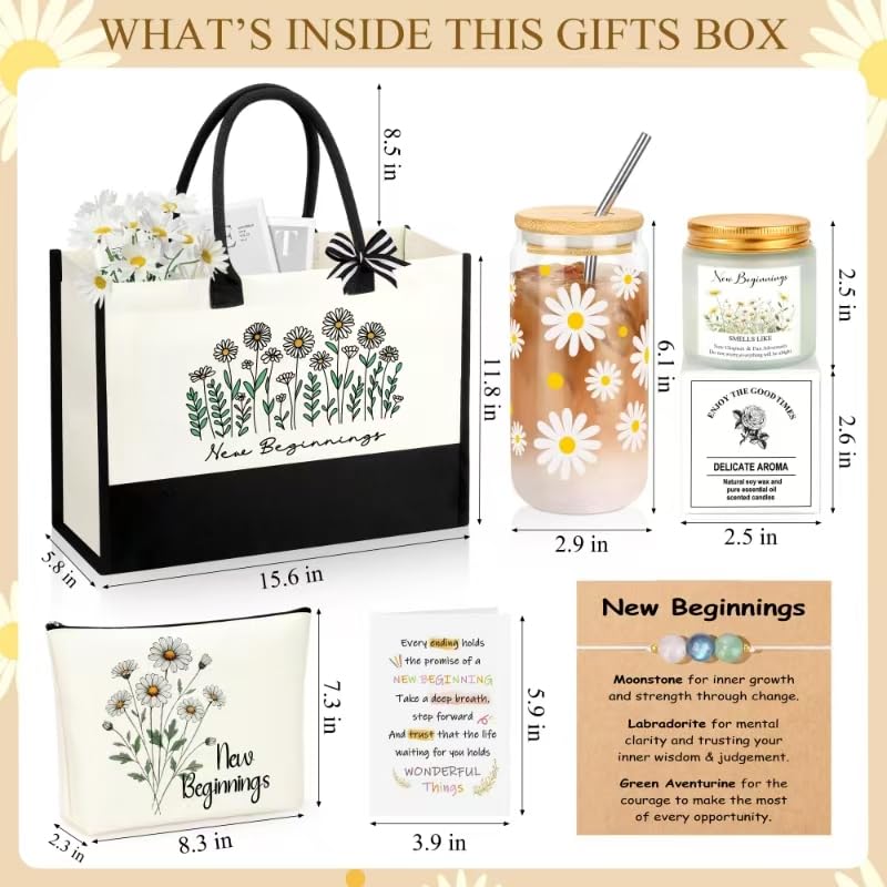New Beginnings Gifts for Women, Farewell Leaving Going Away Goodbye Gifts for Coworkers, New Job Good Luck, Divorce, Break Up Gift