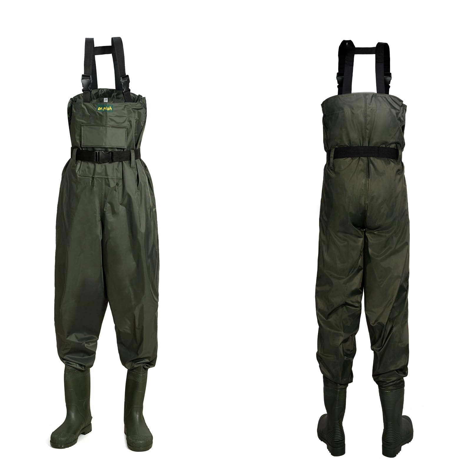 Dr.Fish Trampolieri da pesca taglia UK 6-13 include un semplice kit di riparazione Waterpoof trampolieri con stivali per uomo donna Crosswater con cinture per mosca grossa pesca alla carpa