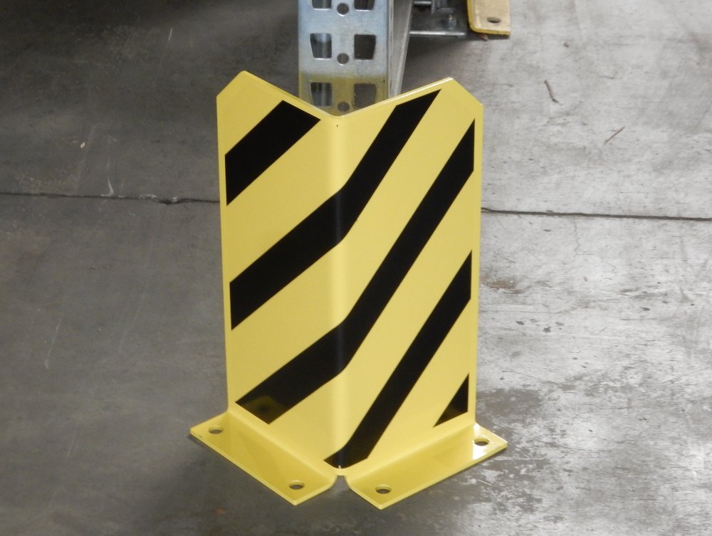 L-Form Pfostenschutz Regalecke | 400 mm Höhe | Maximaler Schutz nach DGUV Information 208-061 und DIN EN 15635 | 5 mm Materialstärke | Anfahrschutz | Robuste und strapazierfähige Rammschutzecke