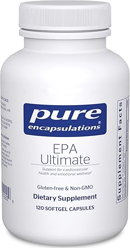 Pure Encapsulations EPA Ultimate - Concentrado de aceite de pescado EPA supercrítico ecológico extraído con CO2 - 120 cápsulas de cápsula blanda
