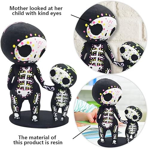 Miniatura 4 de greitenty Decoración del día de San Valentín, figura de calavera de azúcar, estatua para parejas, lindo esqueleto mexicano de Halloween Día de los
