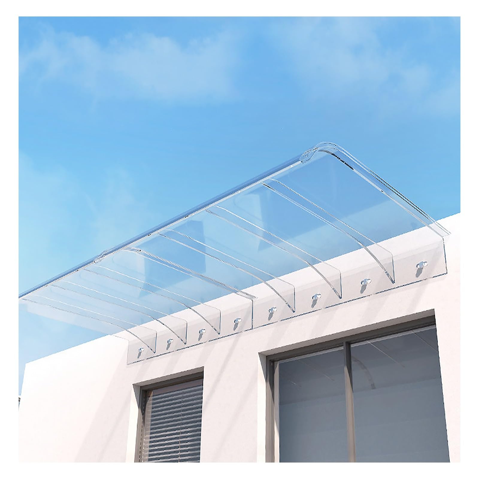 Invisible Rain Shelter Cover,Polycarbonate Door Canopy 3.5mm Thick Clear Door Awning,Window Awning Invisible Rain Shelter Cover Front Door Canopy,Custom Sizes(W35*L50cm/W13.7*L19.6in)