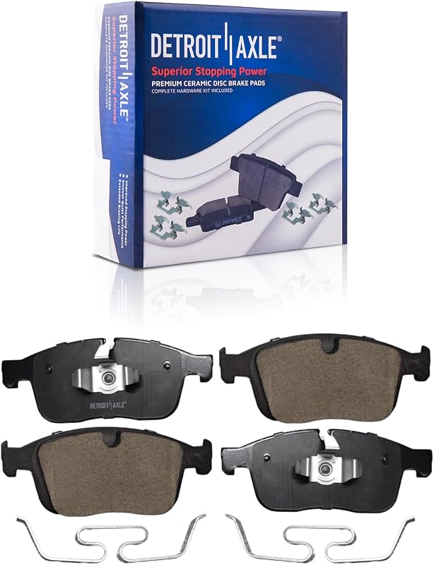 Pastilhas de freio dianteiras cerâmicas Detroit Axle para Volvo XC60 2016-2017 – 2 unidades