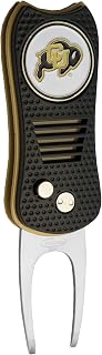 Team Golf NCAA Switchblade Divot Tool with Double-Sided Magnetic Ball Marker, Features Patented Single Prong Design, Causes Less Damage to Greens, Switchblade Mechanism